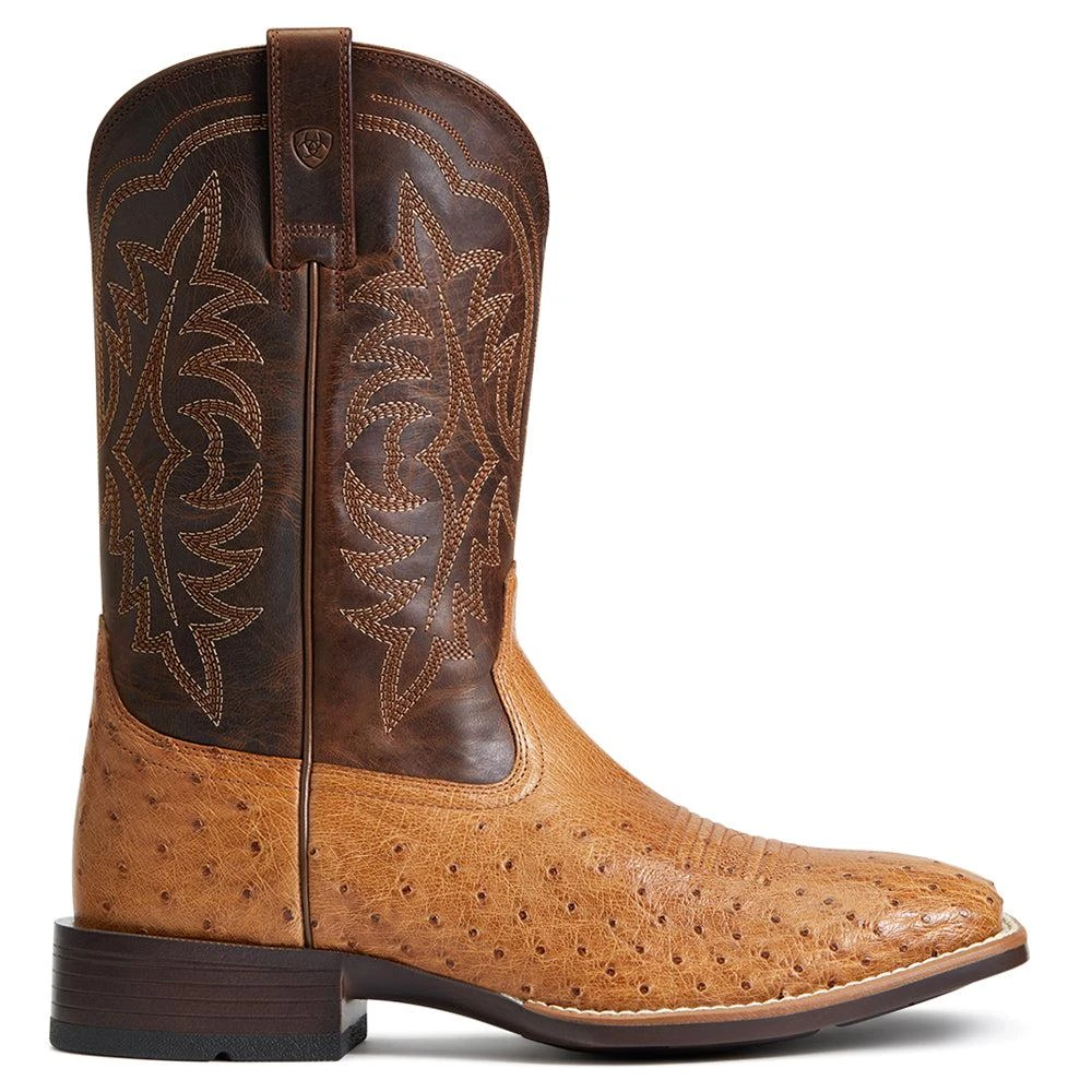 Ariat Night Life Ultra Ostrich Square Toe Cowboy Boot 1