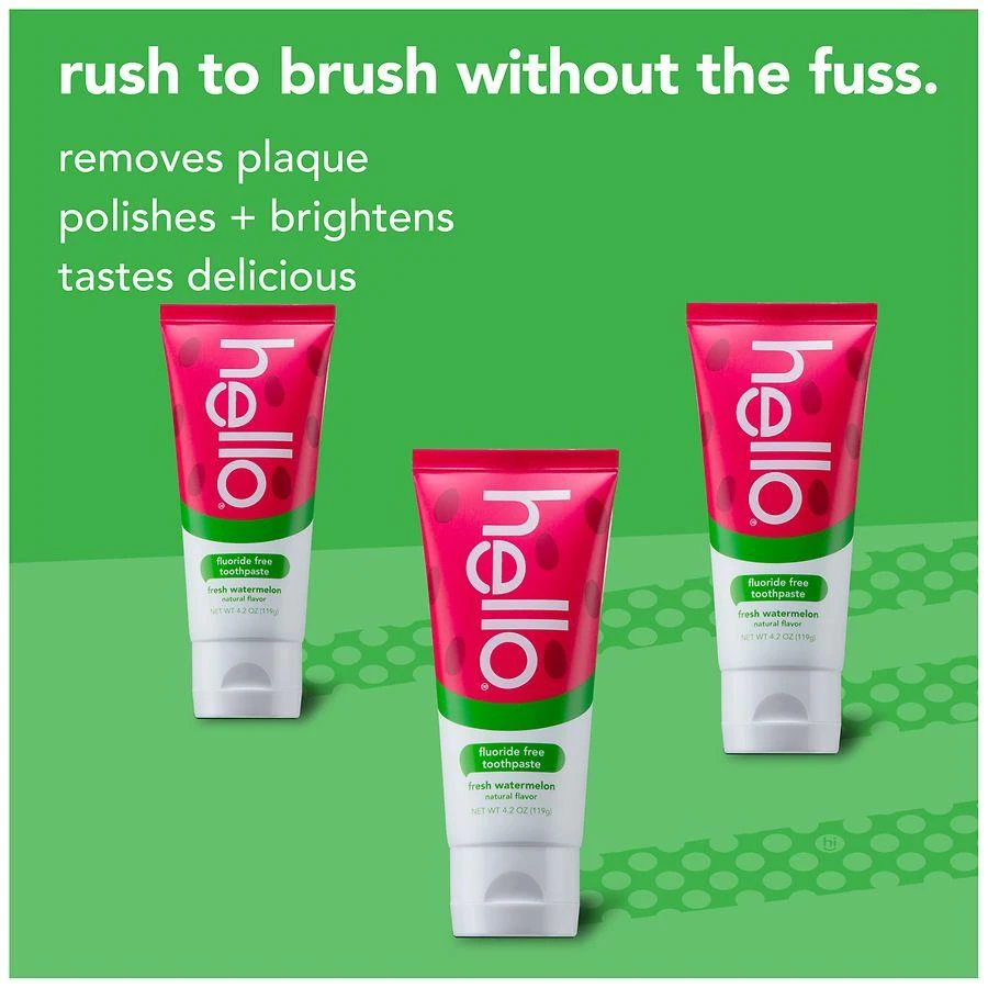 Hello Fluoride Free Kids Toothpaste Watermelon 5