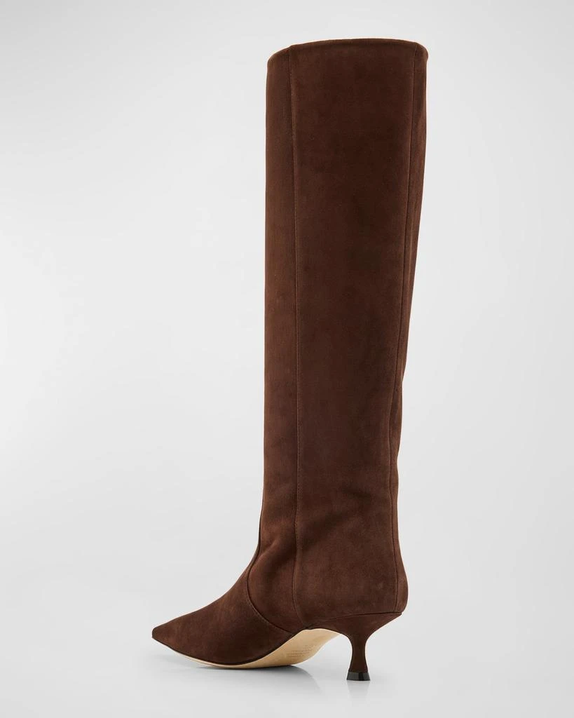 Stuart Weitzman Naomi Suede Kitten Tall Boots 5