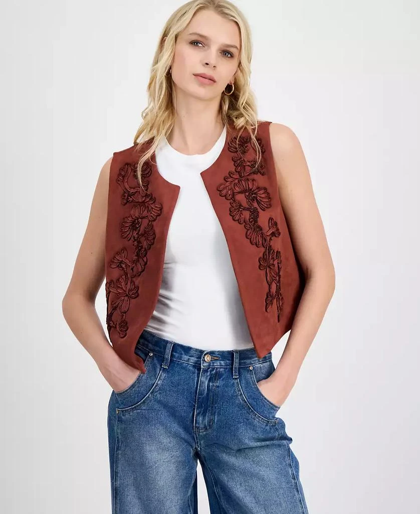And Now This Women
s Faux-Suede Open-Front Vest, Macy
s Exclusive