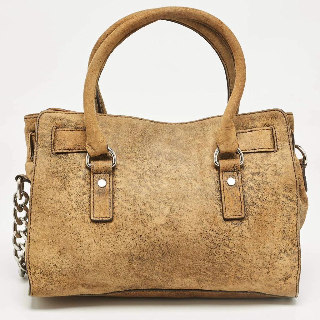 Michael Kors MICHAEL Michael Kors Tan/Black Alcantara East/West Hamilton Satchel 4