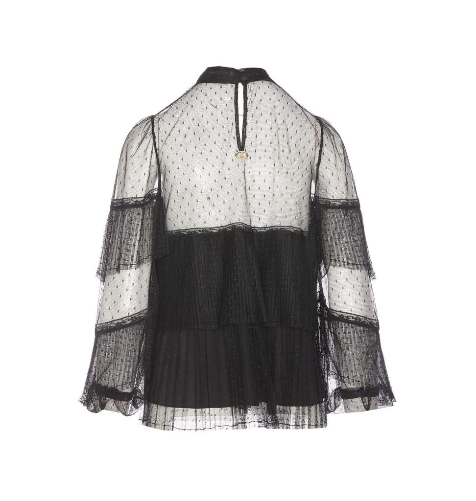 TWINSET TWINSET Mock-Neck Tulle Blouse 2