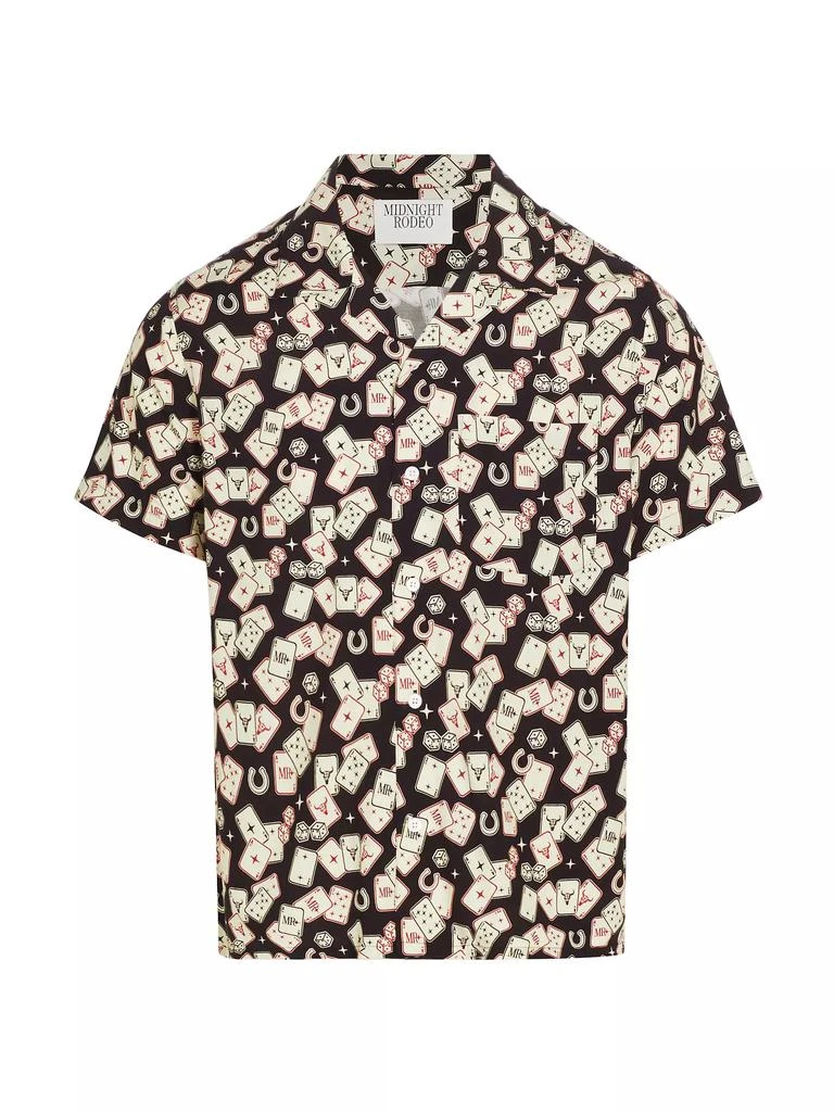 Midnight Rodeo Persistance of Memory Gambler Printed Camp Shirt 1