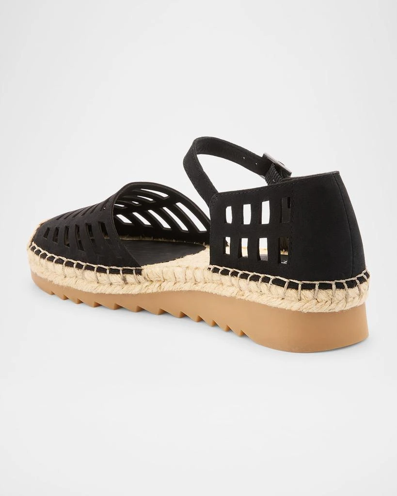 Eileen Fisher Bijou Leather Cutout Mary Jane Espadrilles 2