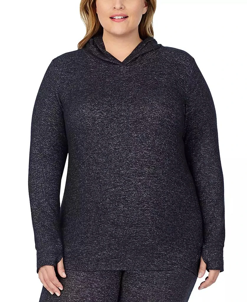 Cuddl Duds Plus Size SoftKnit Long-Sleeve Tunic Hoodie 1