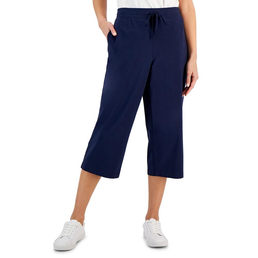 Pantaloni Capri In Maglia Karen Scott – Antracite Erica, Taglia L, Vita Regolabile Con Fasce - Foto 3