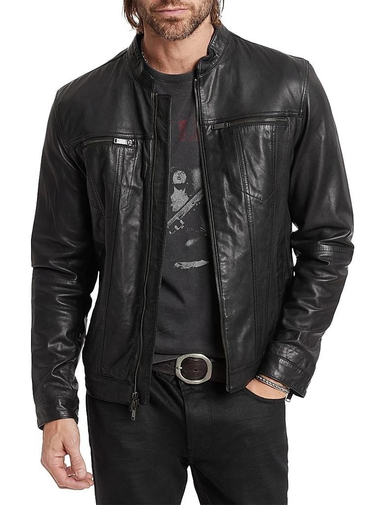 John Varvatos Zip-Front Leather Jacket 3