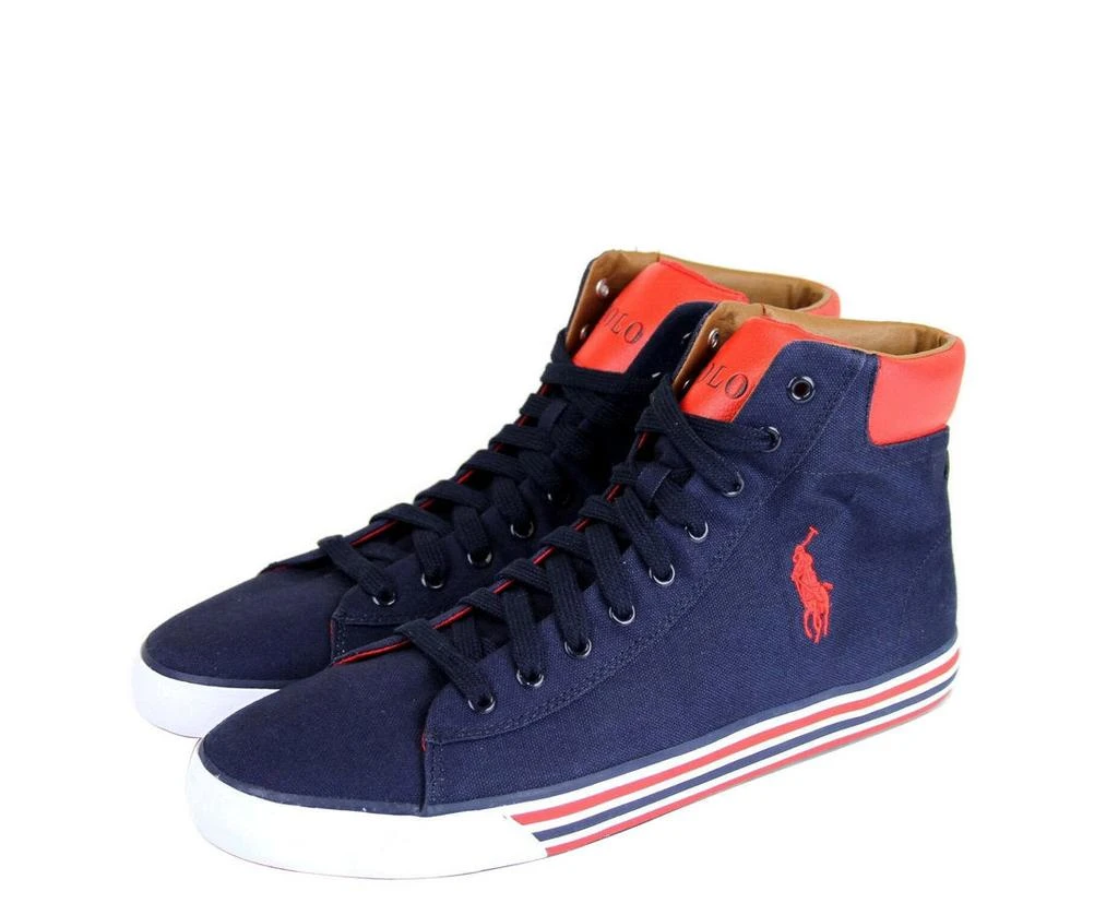 Ralph Lauren Men's Harvey Canvas High Top Sneaker With Logo 1