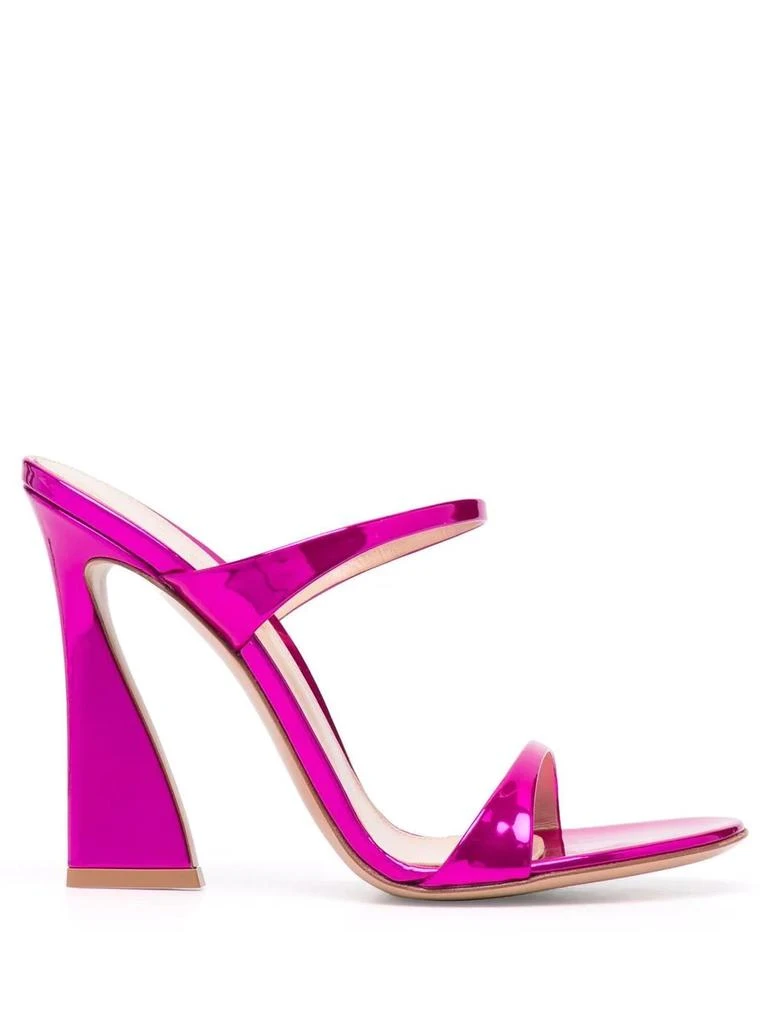 Gianvito Rossi Aura metallic-effect mules - women -  -  - Pink 1