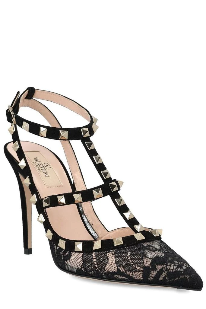 Valentino Valentino	Garavani Rockstud Pointed Toe Lace Pumps 2