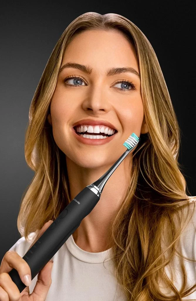 AquaSonic Black Series Ultra Sonic Whitening ToothBrush with 8 DuPont Brush Heads & Travel Case 9