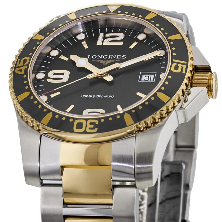 Longines HydroConquest Quartz Black Dial Two Tone Men's Watch L3.740.3.56.7 2