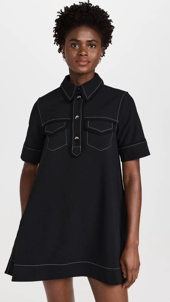 Ganni Crepe Sable Mini Dress 6