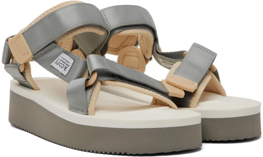 Suicoke Gray & White DEPA-2PO Sandals 4
