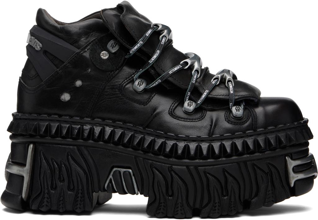 VETEMENTS×NEWROCK PLATFORM SNEAKERS 41 VETEMENTS Black & Red New Rock Edition Platform Sneakers