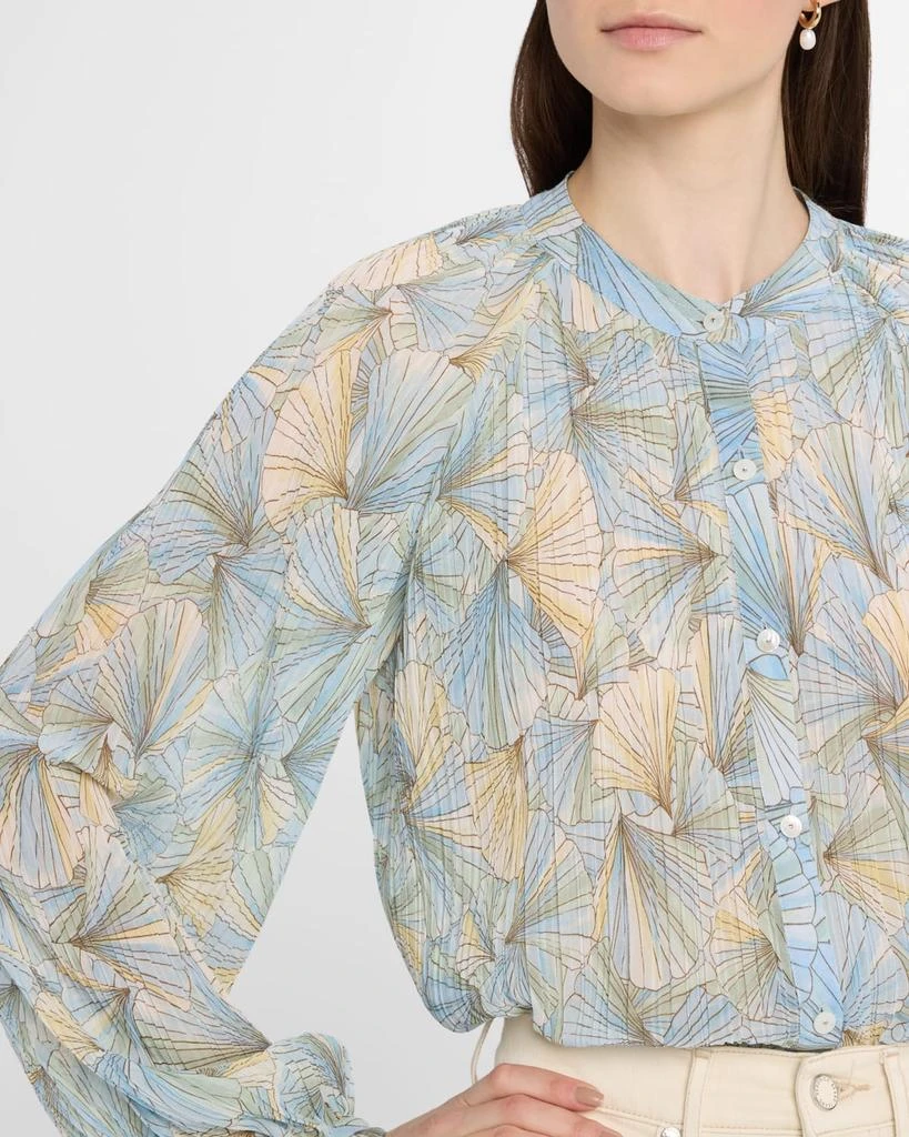 VERONICA BEARD Fennel Button-Front Blouse 5