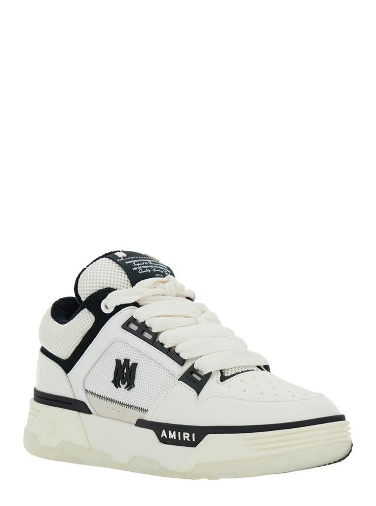 AMIRI White Low Top Sneakers With Logo Patch On Side And Tongue In Leather Man