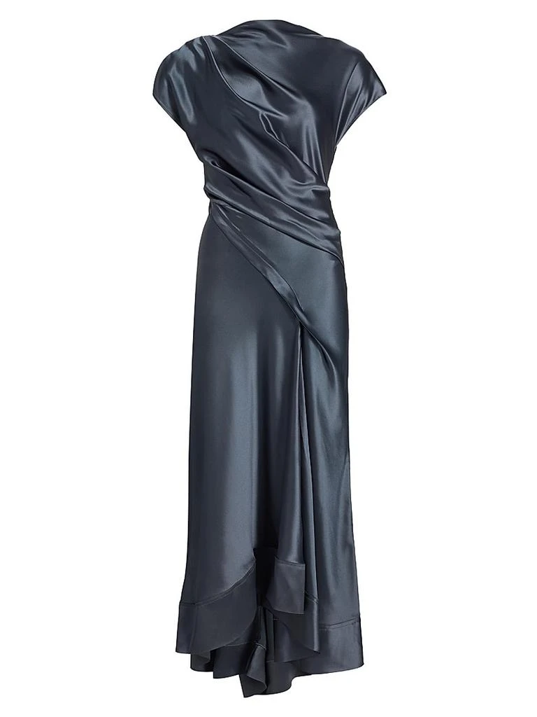 chinese dress ladies Hannah Grade and Gather Satin Maxi Dress L main image 1