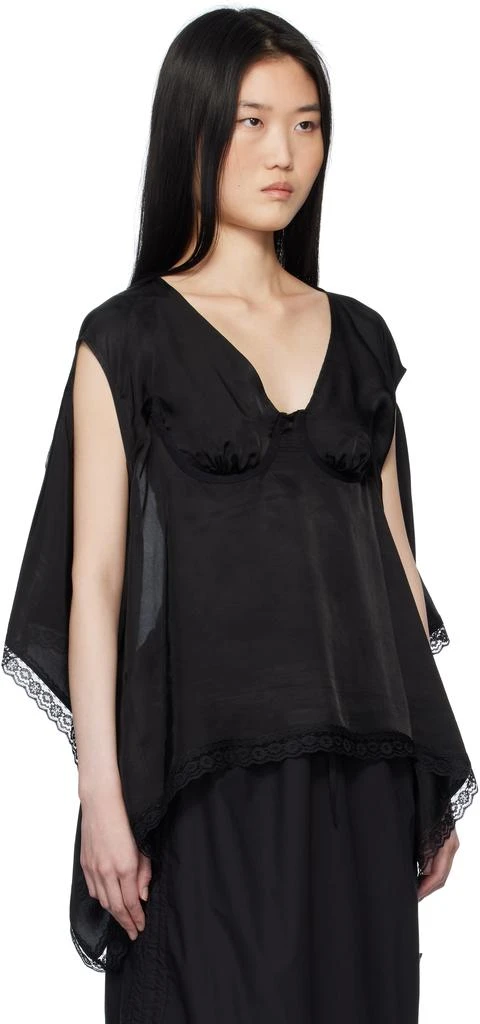 pushBUTTON Black Bra Point Square Blouse 2