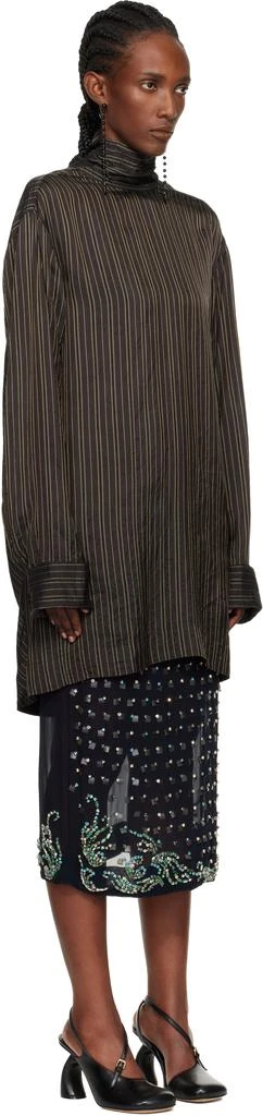 Dries Van Noten Brown Pussy-Bow Blouse 2