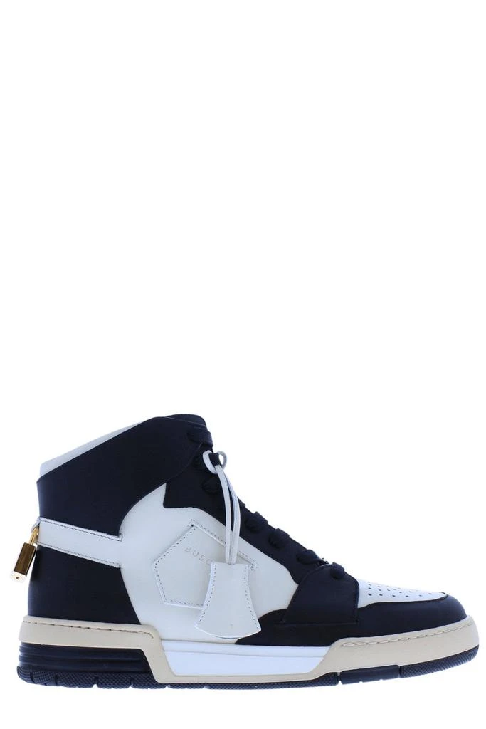 Shop Buscemi High-Top Colour-Block Lace-Up Sneakers on Sale at