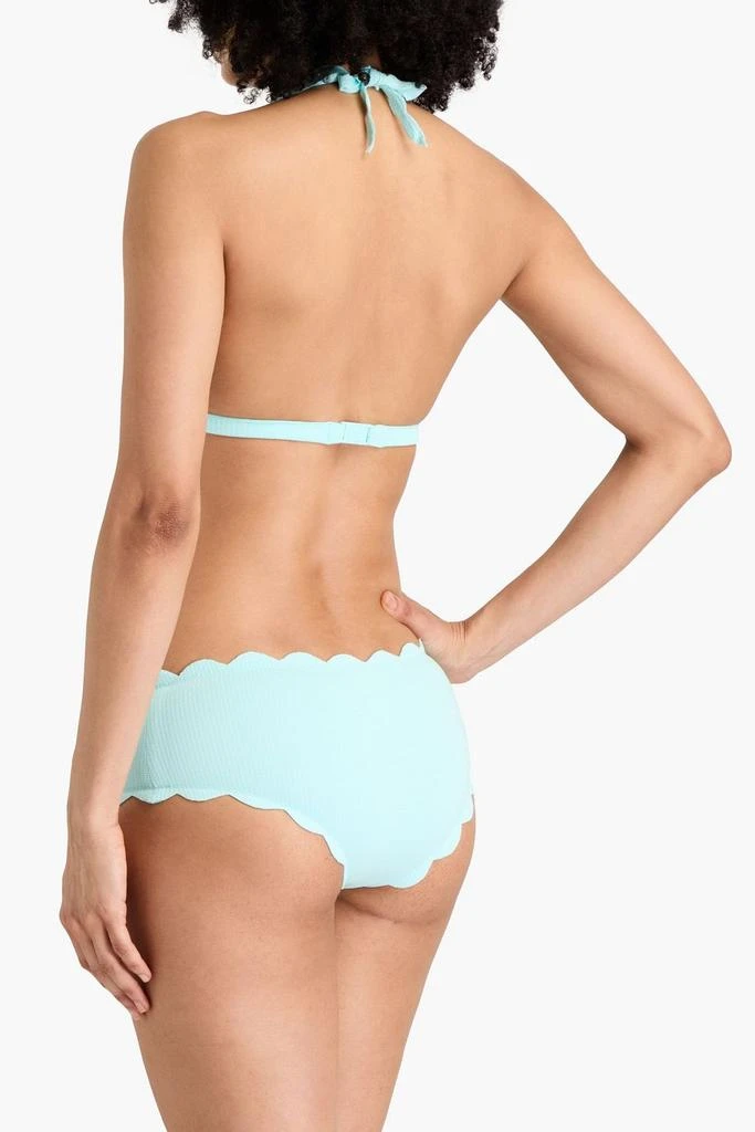 Marysia Spring reversible scalloped seersucker bikini briefs 3