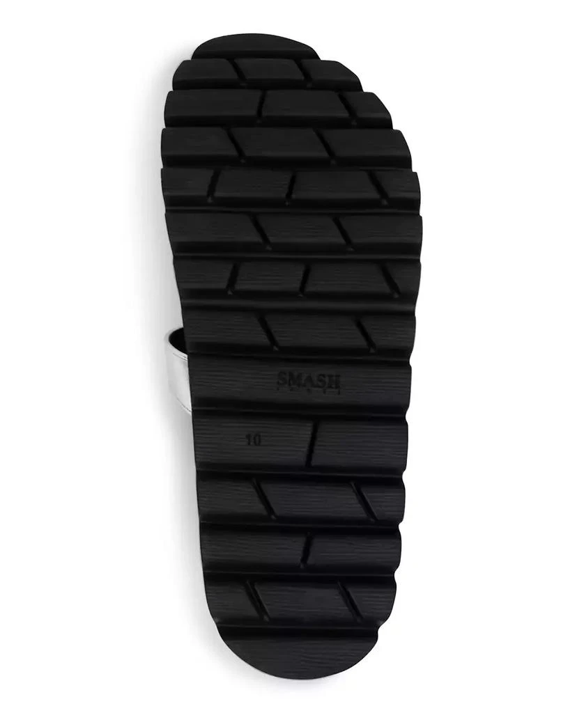 SMASH Shoes Women's Kaia Double Band Buckle Sporty Flatform Footbed Slide Sandals - Extended Sizes 10-14 5