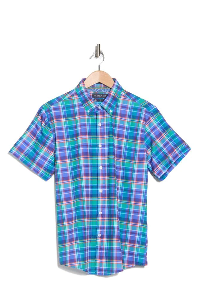 Cactus Man Gingham Tech Button Down Shirt 3