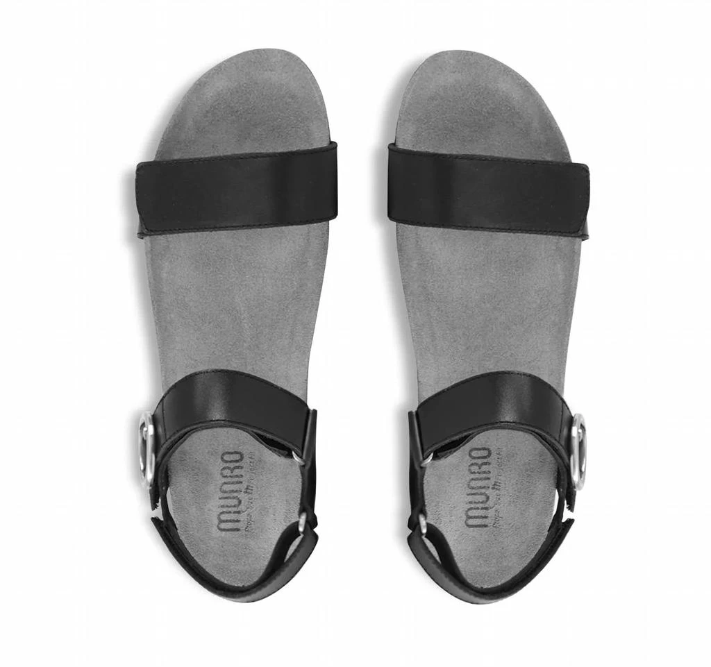 Munro Women's Sintra Sandal In Black Calf Leather 4