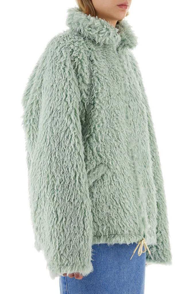 Marni Sea green eco fur coat 3