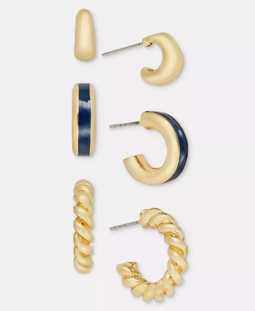 On 34th Gold-Tone 3-Pc. Set Huggie Hoop Earrings, Macy
s Exclusive