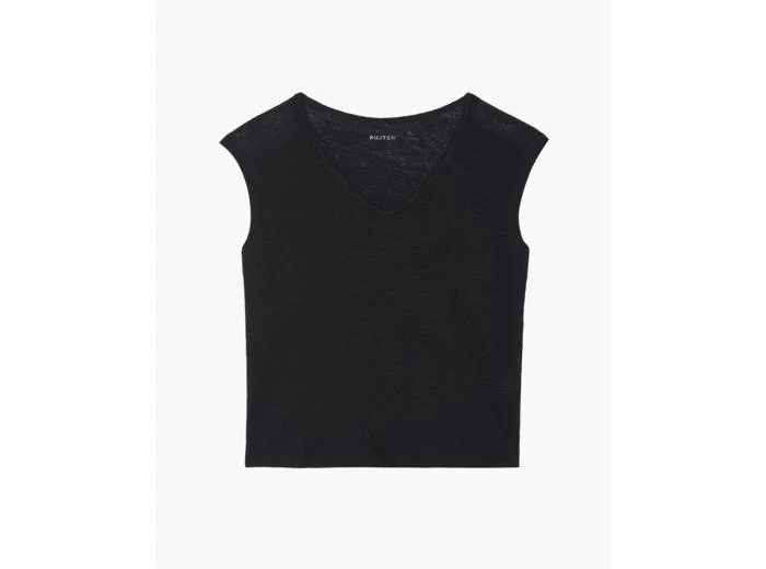 Kujten T-Shirt Karol T-shirt col v sans manches lin 1