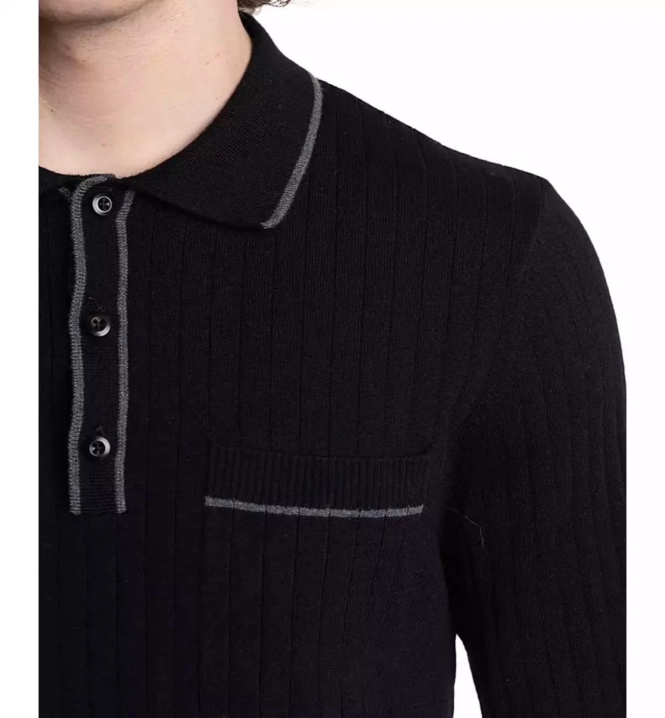 Paisley & Gray Men's Tipped Long-Sleeve Polo Shirt 4