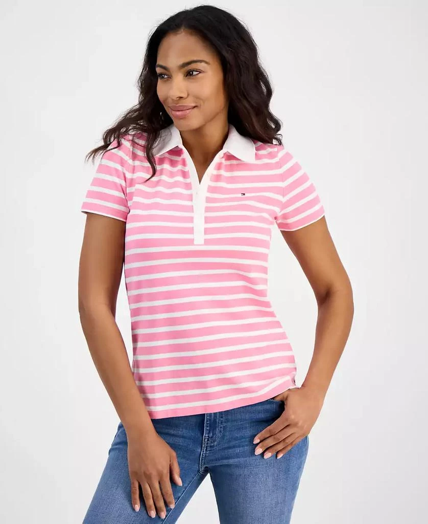 Tommy Hilfiger Women's Striped Short-Sleeve Polo Shirt 1