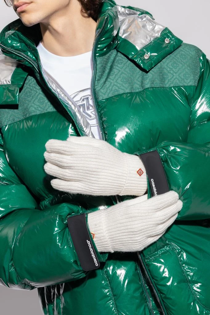 Casablanca Wool gloves with logo 3