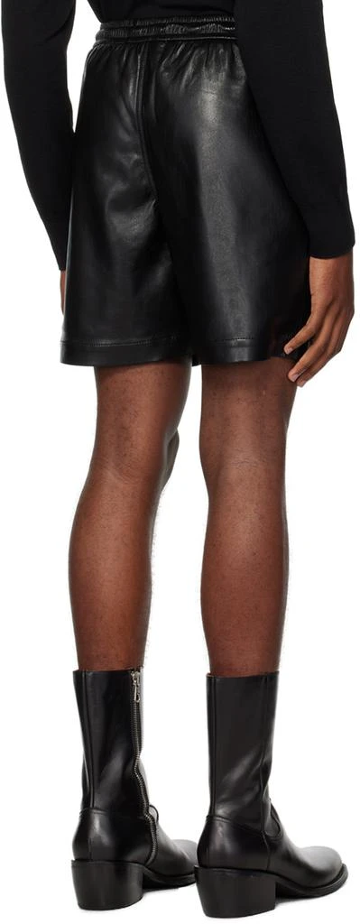 Nanushka Black Doxxi Vegan Leather Shorts 3