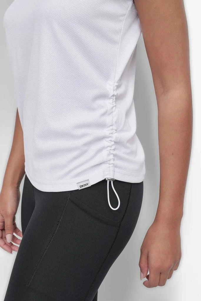 DKNY RUCHED TECH-MESH PERFORMANCE TEE 5