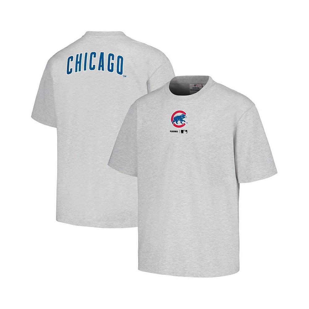 PLEASURES Men's Gray Chicago Cubs Mascot T-shirt