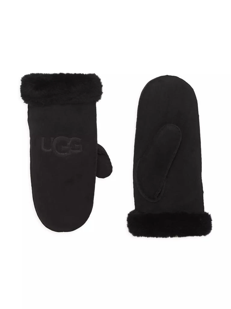 UGG Shearling Embroidered Mittens 1
