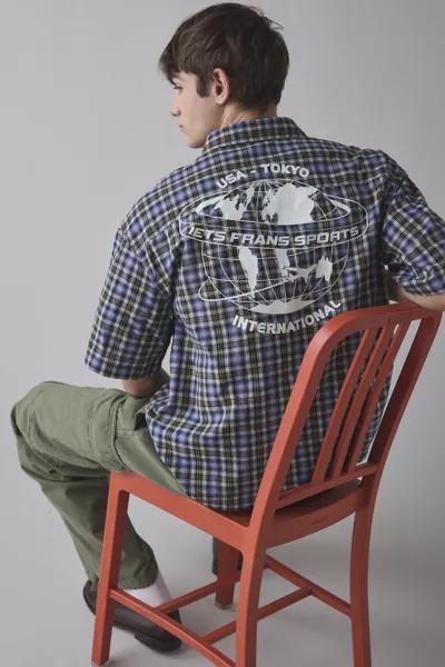 iets frans iets frans... Check Quarter Zip Short Sleeve Shirt