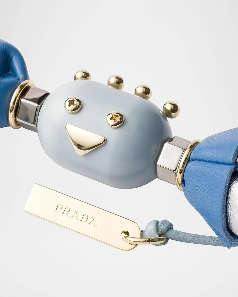 Prada Candy Plexiglas and Leather Key Ring Charm 2