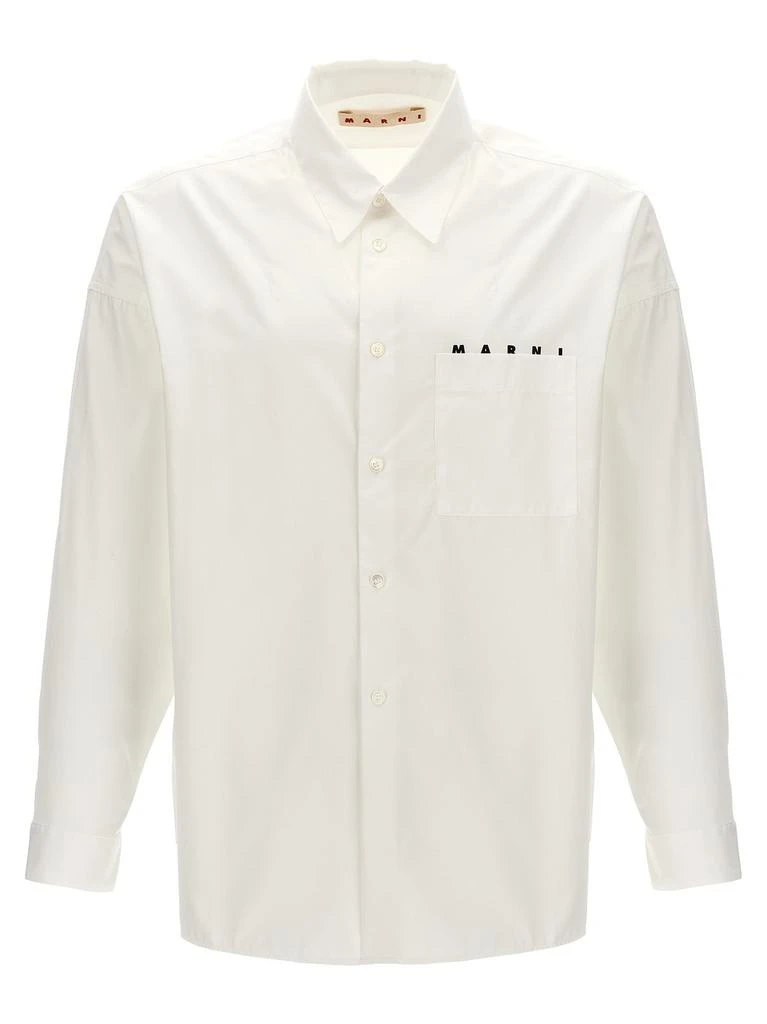 Marni Marni Logo Printed Long-Sleeved Shirt 1