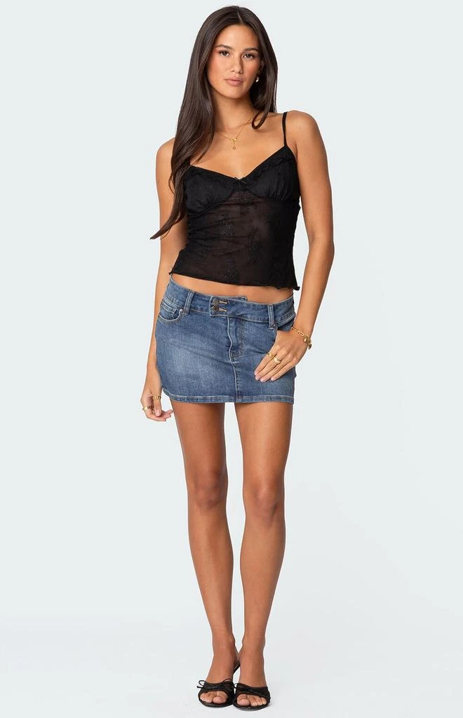 Edikted Angelina Sheer Lace Tank Top 4