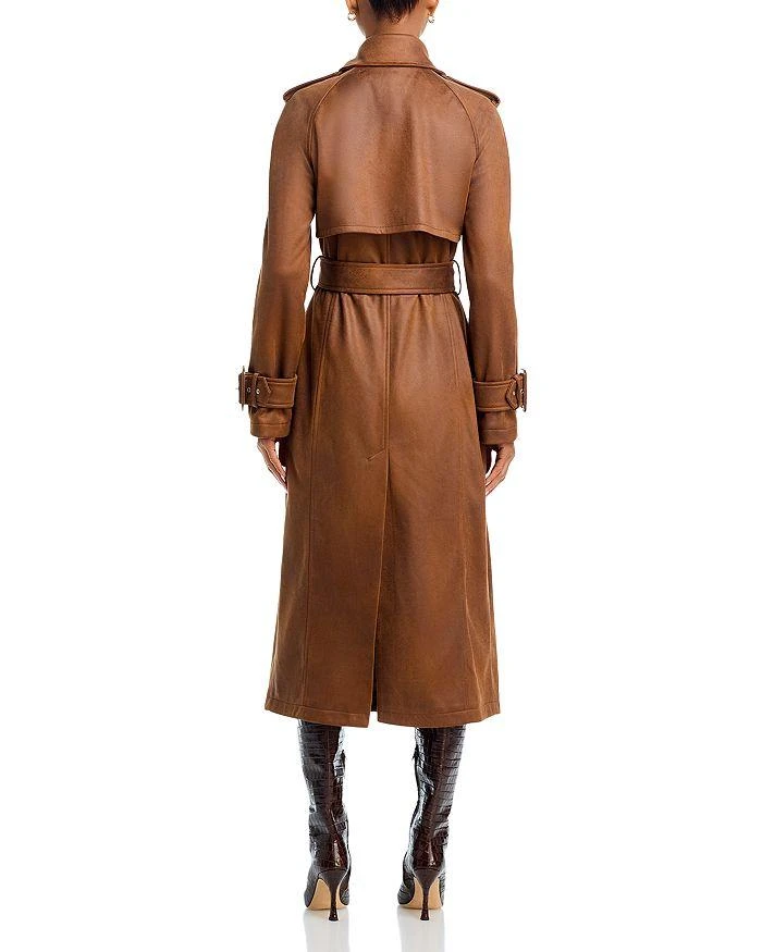 Avec Les Filles Faux Leather Trench Coat 4