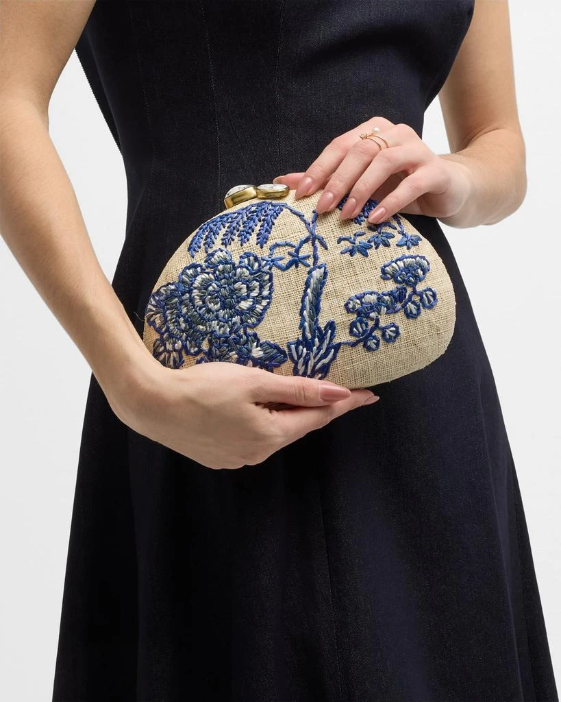 Rafe Berna Chinoiserie Embroidered Clutch Bag 4