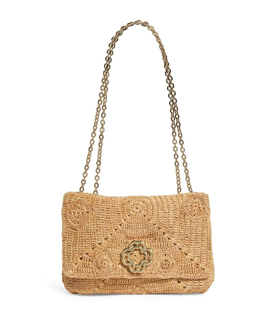 Maje Raffia Clover Bag 1