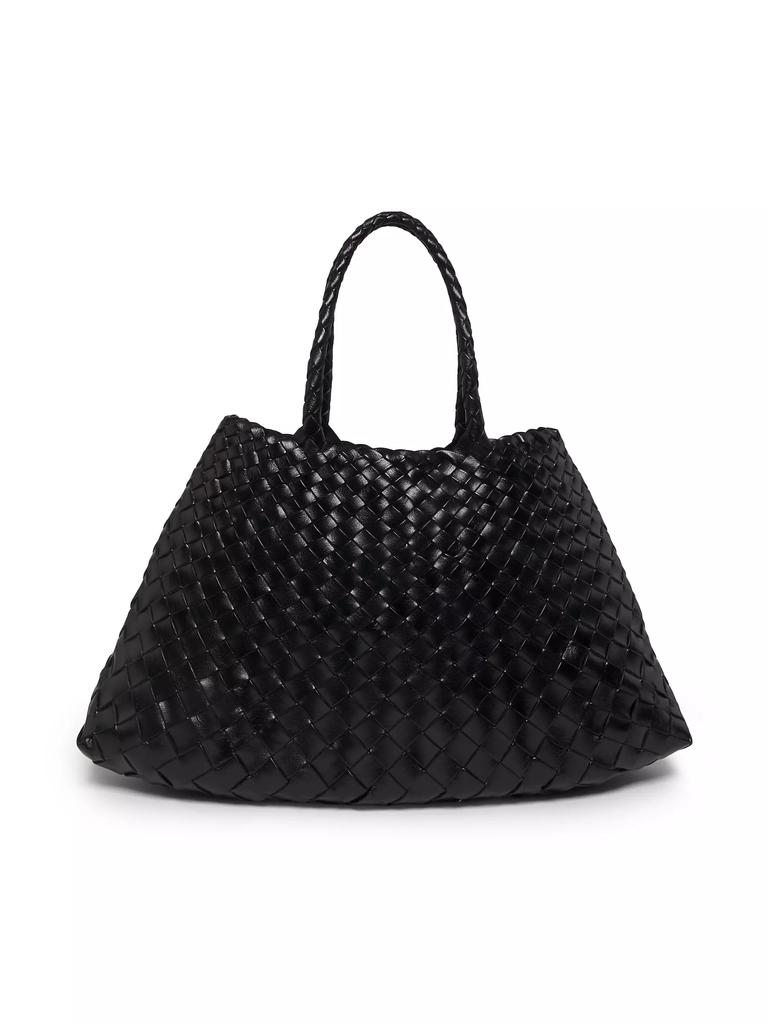 DRAGON DIFFUSION Santa Croce Woven Leather Tote Bag