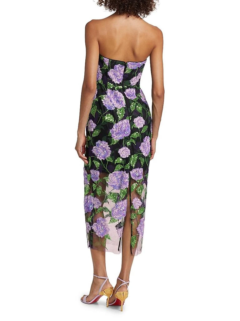 Milly Kait Sequined Floral Midi-Dress 5