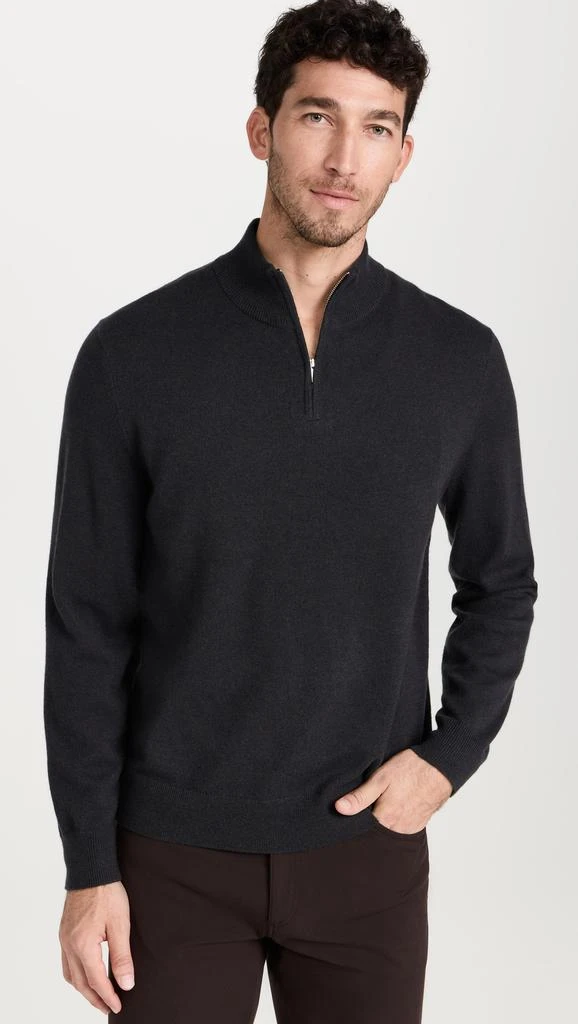 Theory Hilles Cashmere Quarter Zip Sweater 1