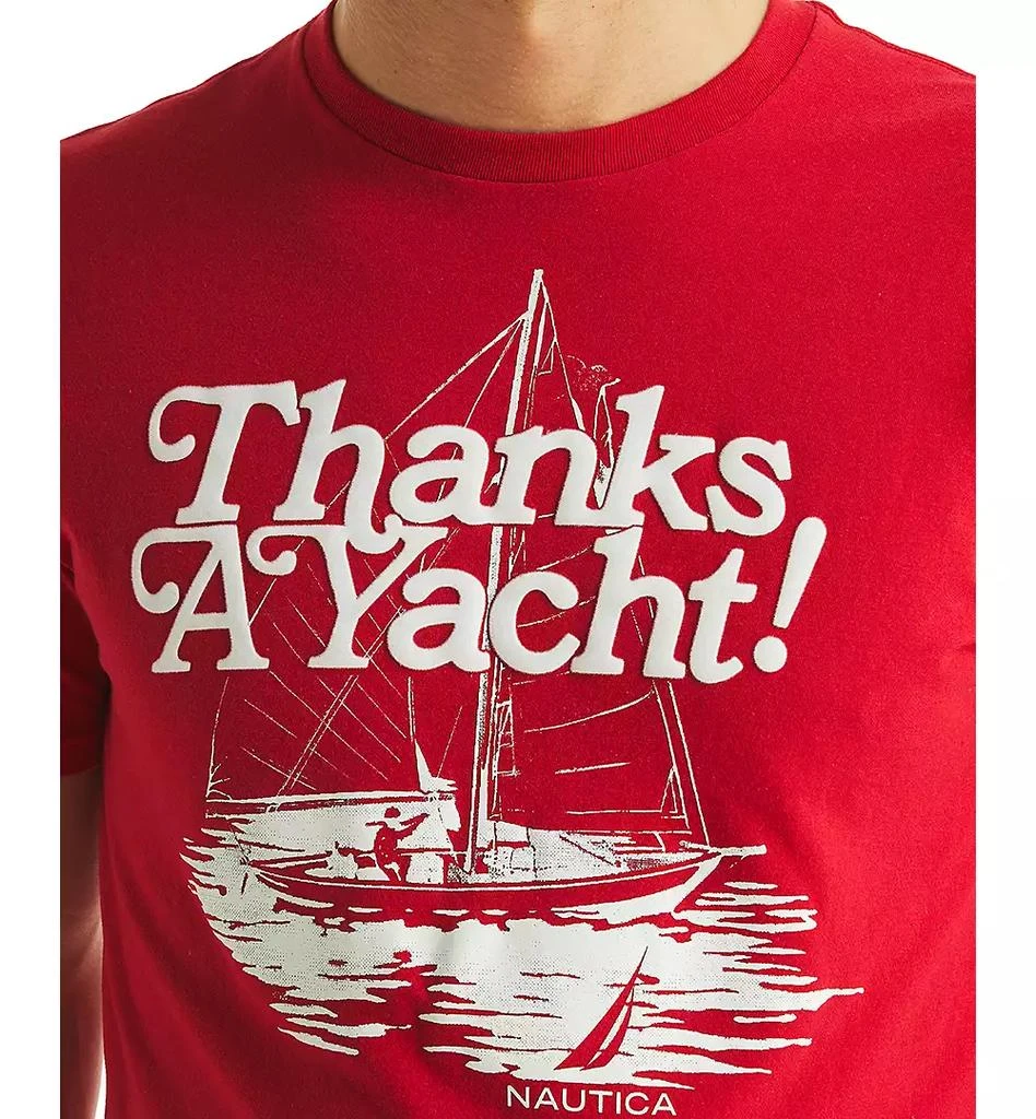 Nautica Men's Short Sleeve Crewneck Thanks A Yacht Graphic T-Shirt 3